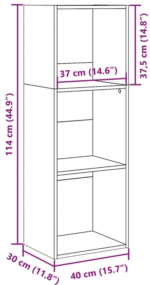 Estante 40x30x114 cm derivados de madeira carvalho sonoma