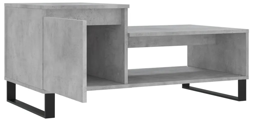 Mesa de centro 100x50x45 cm derivados madeira cinzento cimento