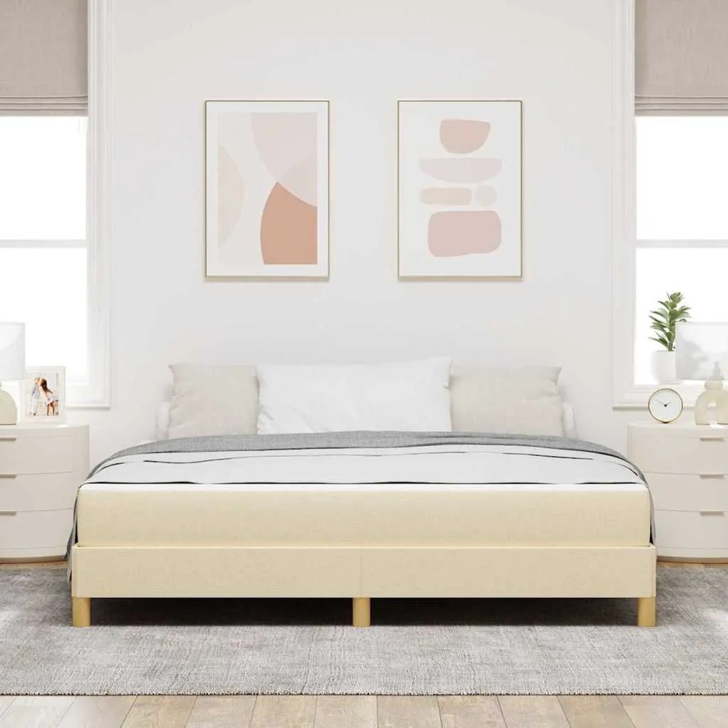 Cama Box Creme, Marrom 180 x 200 cm