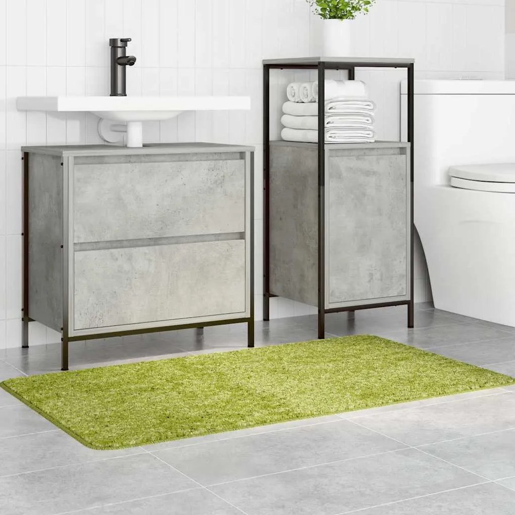 Tapete de Banho Retangular Verde 70x120 cm Polipropileno Antiderrapant