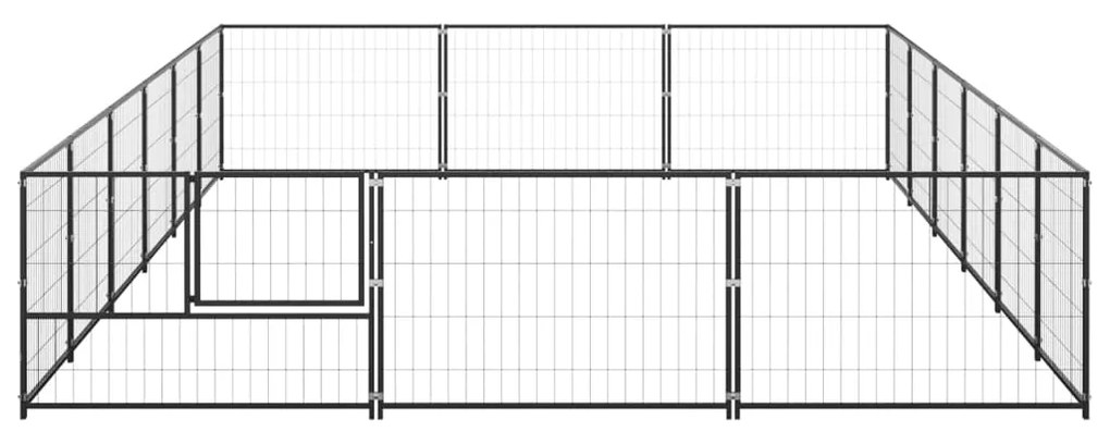 Canil para cães 18 m² aço preto