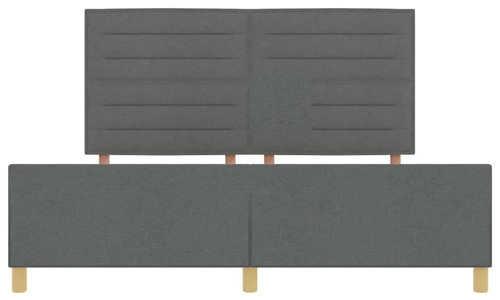 Cama vidaXL Cinza Escuro 180x200 cm Tecido