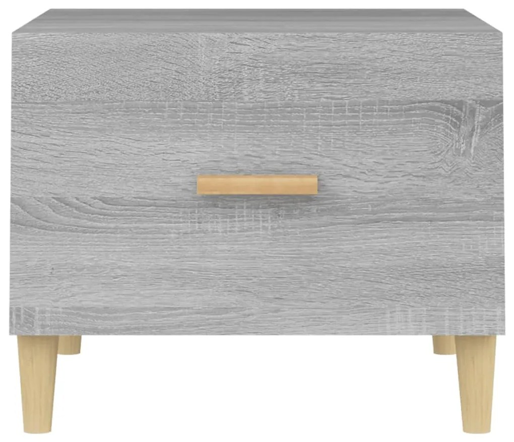 Mesas de centro 2 pcs 50x50x40 cm madeira proc. sonoma cinza