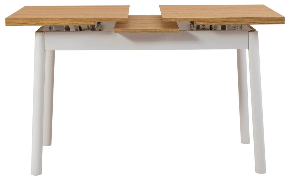 Conjunto de Mesa de Jantar Extensível Oliver – Branco – Mesa: 120x77x7