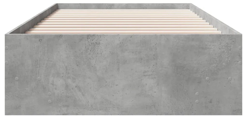 Estrutura de cama 90x190 cm derivados de madeira cinza cimento