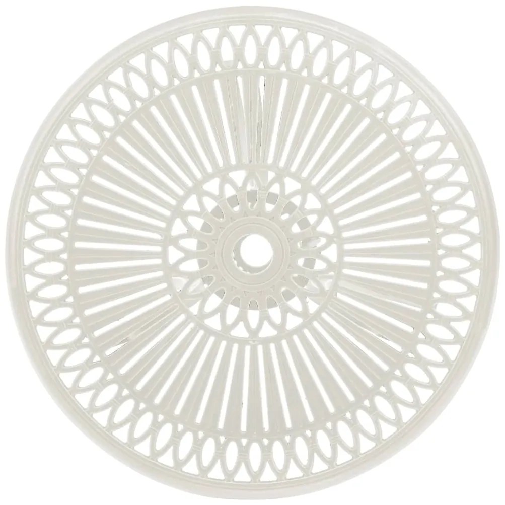 3 pcs conjunto de bistrô alumínio fundido branco