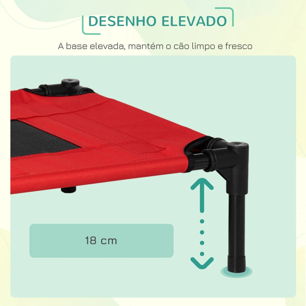 PawHut Cama para Animais de Estimação Cama Elevada para Cães Gatos Por