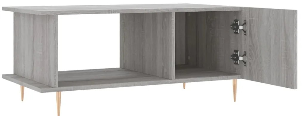 Mesa de centro 90x50x40 cm derivados de madeira cinzento sonoma