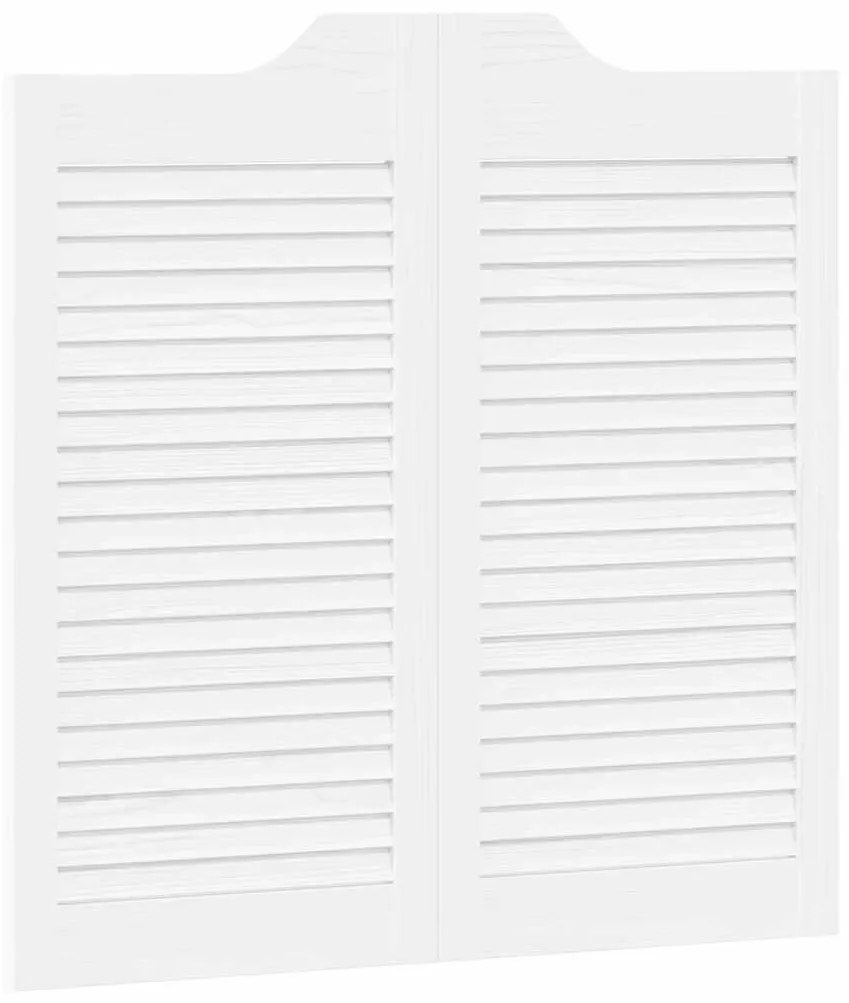 Portas de batente design de persiana 2-Par 80x80 cm branco