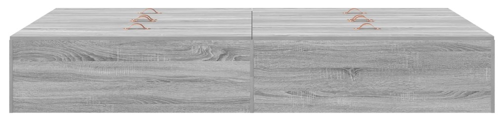 Estrado de Cama com Arrumação vidaXL Cinzento Sonoma 120x200 cm