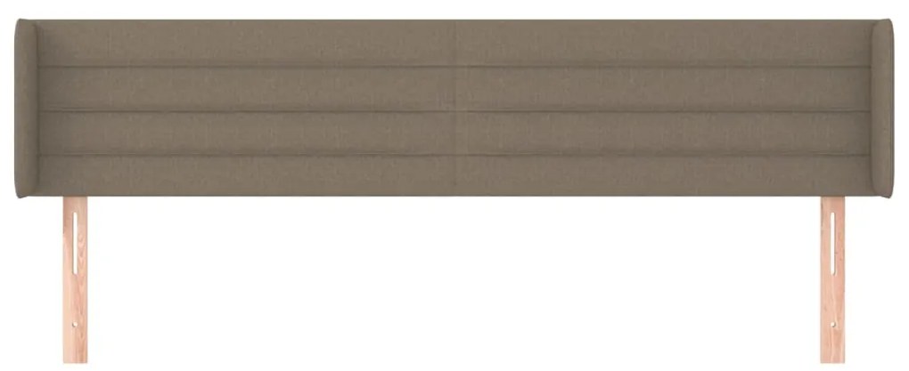 Cabeceira cama abas tecido 163x16x78/88 cm cinzento-acastanhado