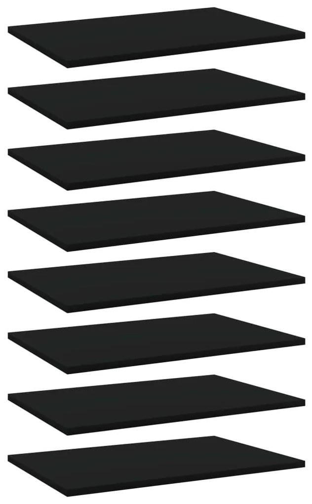 vidaXL Prateleiras para estante 8 pcs 60x40x1,5cm contraplacado preto