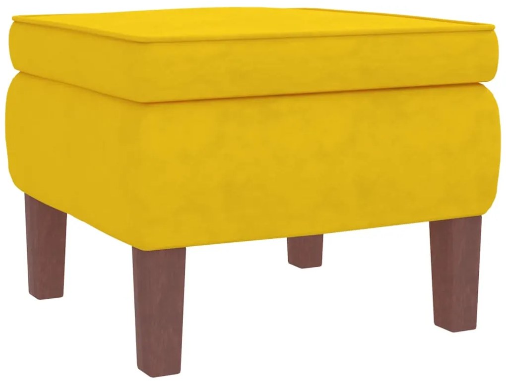 Cadeira de baloiço c/ pernas de metal e banco veludo amarelo
