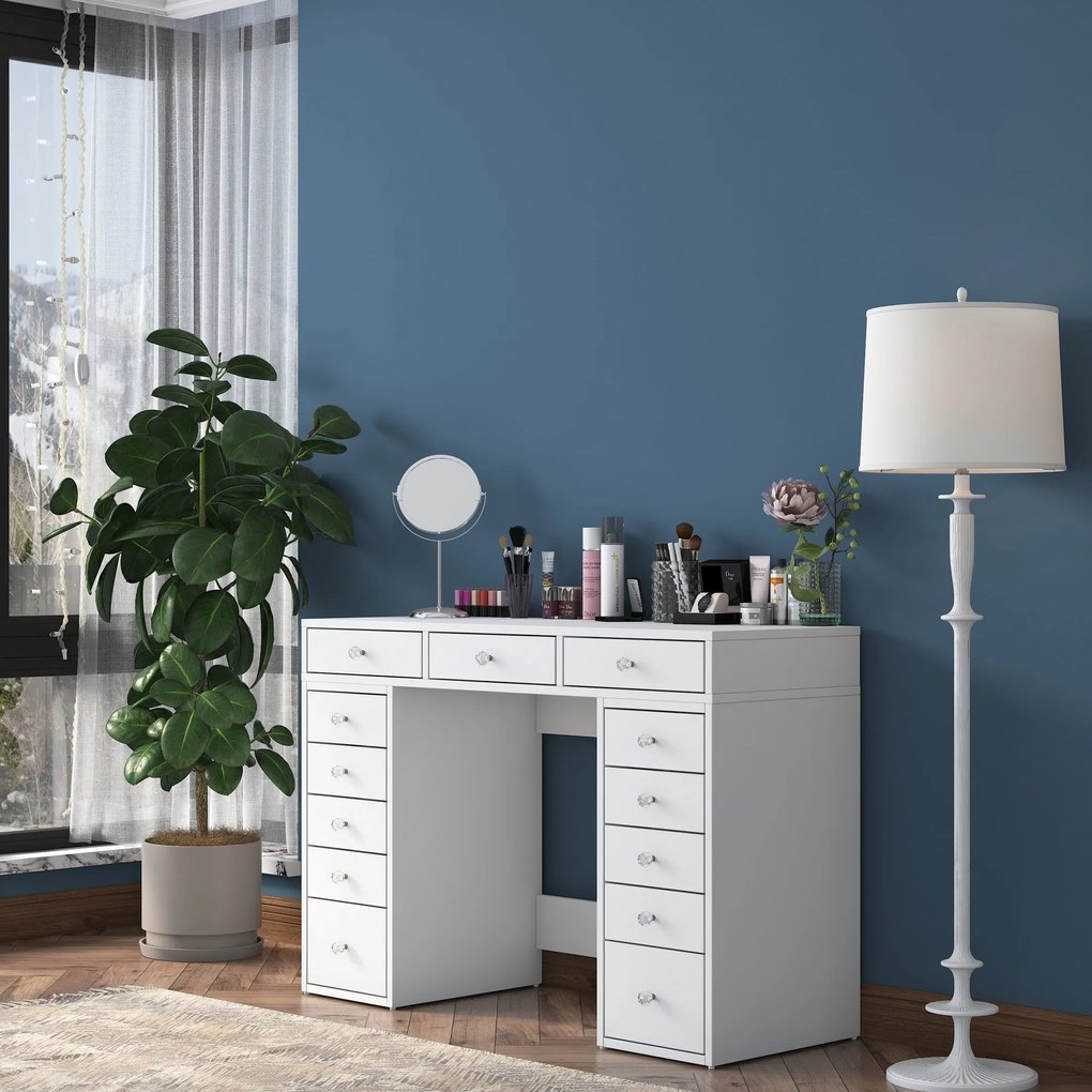 Mesa de Maquilhagem BJ106 – Branco – 120x81,6x44,5 cm