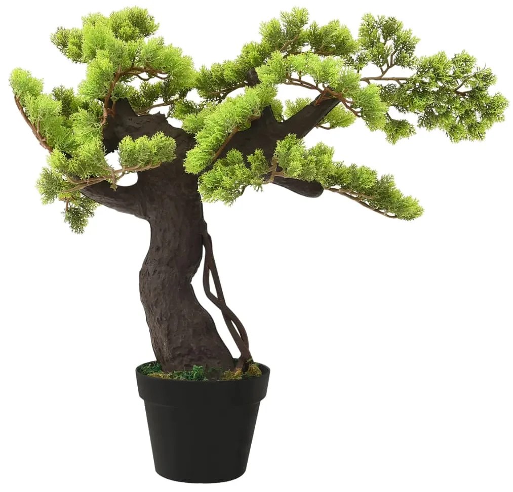 336321 vidaXL Bonsai cipreste artificial com vaso 70 cm verde