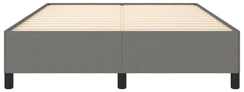 Estrutura de cama sem colchão 140x200 cm tecido cinzento-escuro