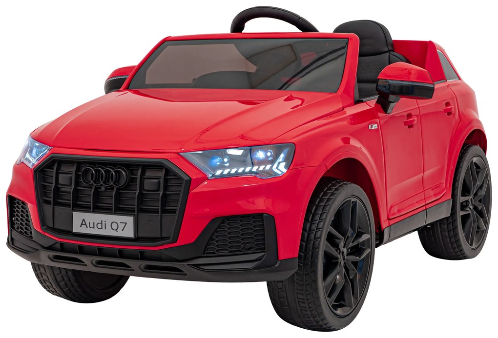 Carro elétrico para Crianças 12V Audi Q7 NEW LIFT Rodas de EVA, Assento de couro Vermelho