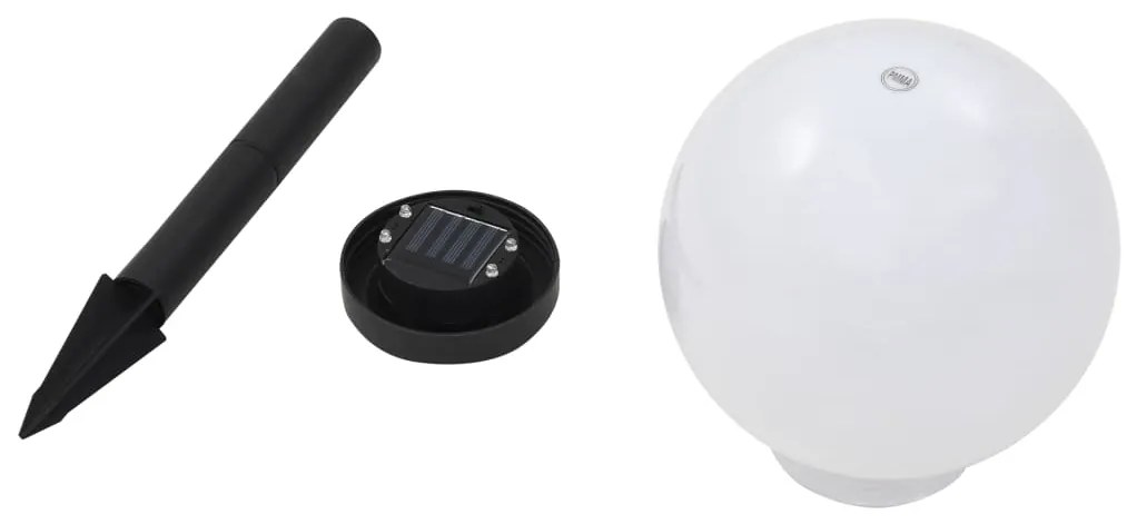 Candeeiro solar de exterior LED 3 pcs esférico 20 cm RGB