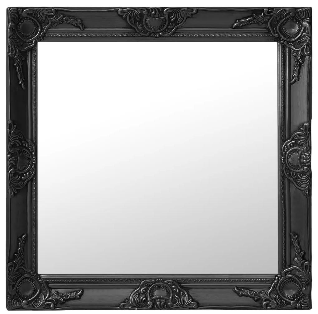 320335 vidaXL Espelho de parede estilo barroco 60x60 cm preto