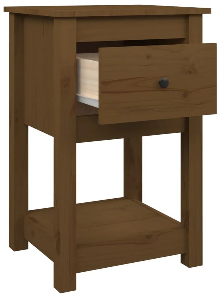 Mesas de cabeceira 2pcs 40x35x61,5 cm pinho maciço castanho mel