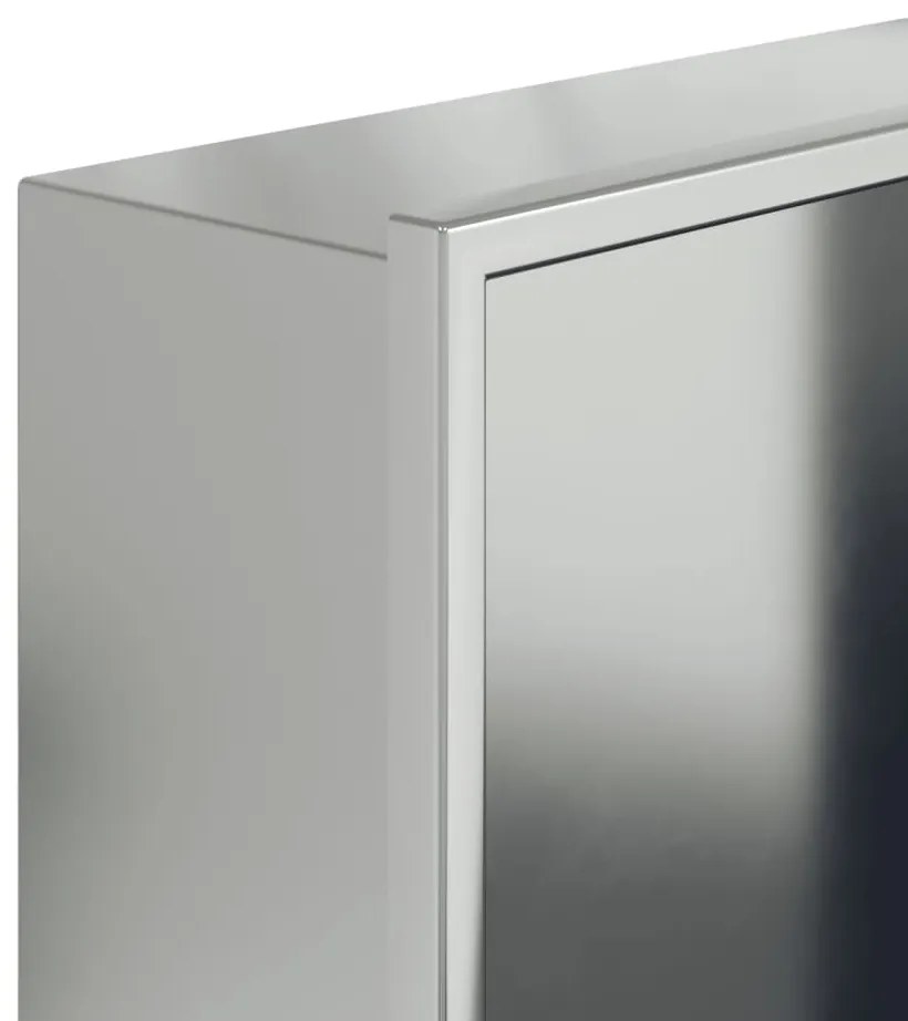 Nicho parede p/ duche 32x62x9 cm aço inoxidável prata escovada