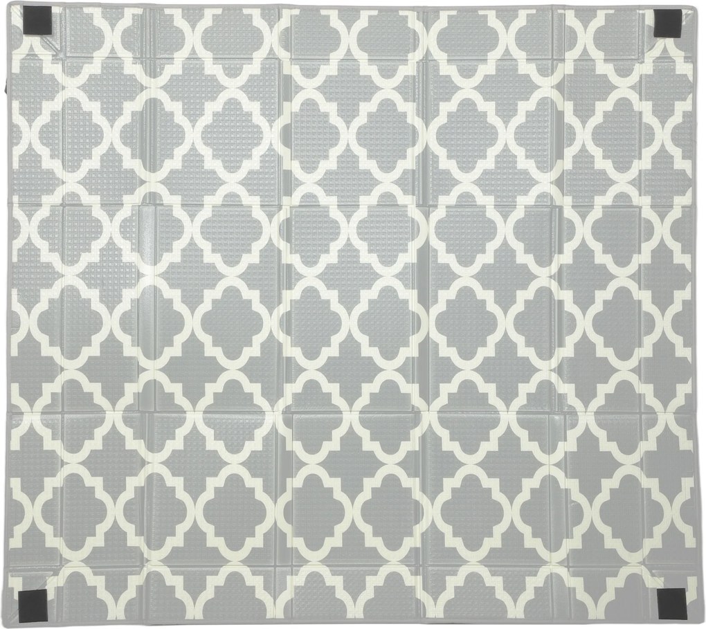 AIYAPLAY Tapete de Brincar Dobrável Acolchoado para Bebé 202x180,5x1 cm Laterais Dobráveis Tapete de Atividades Bebé XPE Impermeável Multicor | Aosom Portugal
