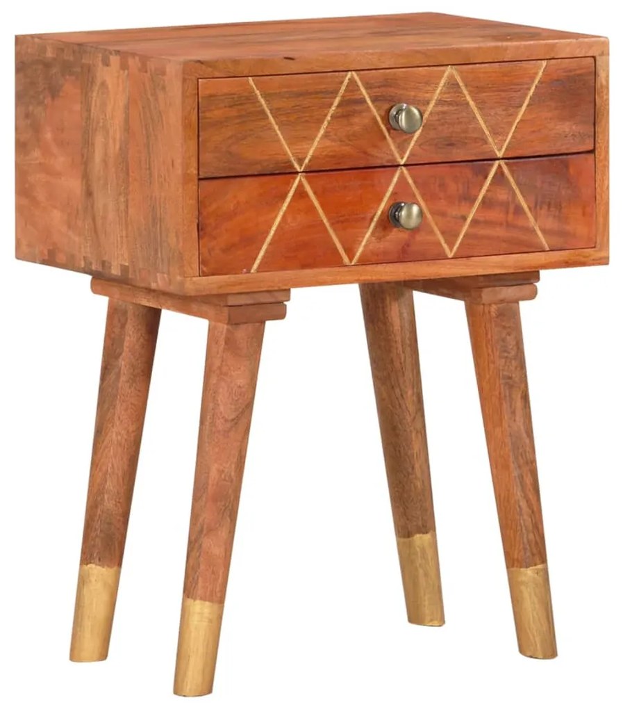 vidaXL Mesa de cabeceira 43x30x58 cm madeira de mangueira maciça