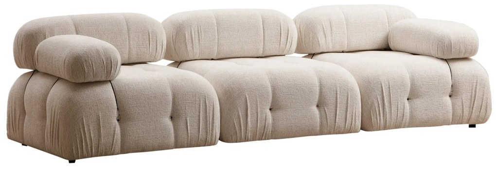 Sofá de 3 Lugares Bubble – Creme – 288x95x75 cm