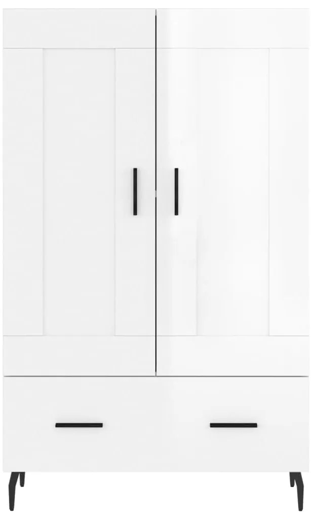 Aparador alto 69,5x31x115 cm derivados madeira branco brilhante