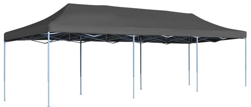 vidaXL Tenda para festas pop-up dobrável 3x9 m antracite