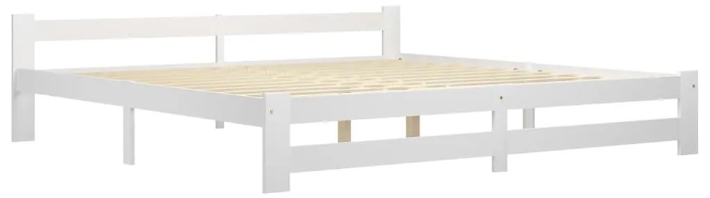 Estrutura de cama 200x200 cm pinho maciço branco