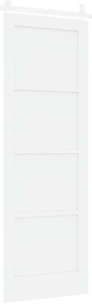 Porta deslizante vidaXL com conjunto de ferragens branca 73,5x211 cm m