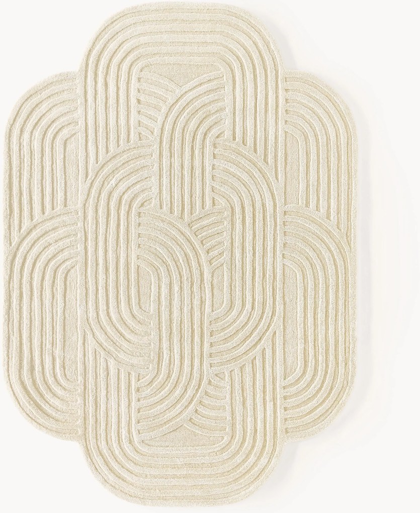 Tapete em lã com relevo Koli