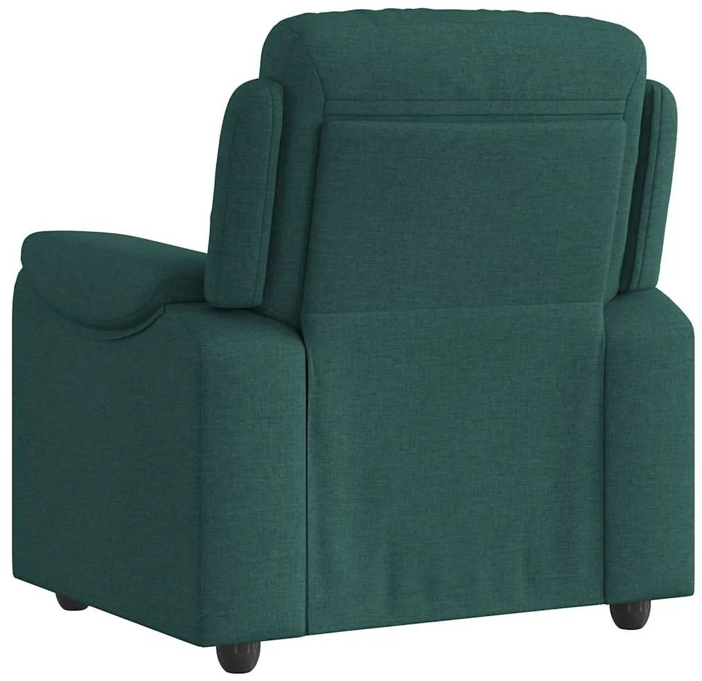 Poltrona reclinável tecido verde-escuro
