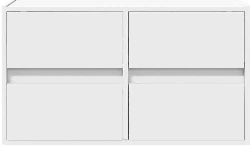 Móvel de parede para TV com luzes LED 80x31x45 cm branco