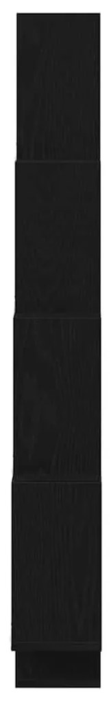 Armário de Parede vidaXL Carvalho Preto 90x15x119,5 cm Madeira de Enge