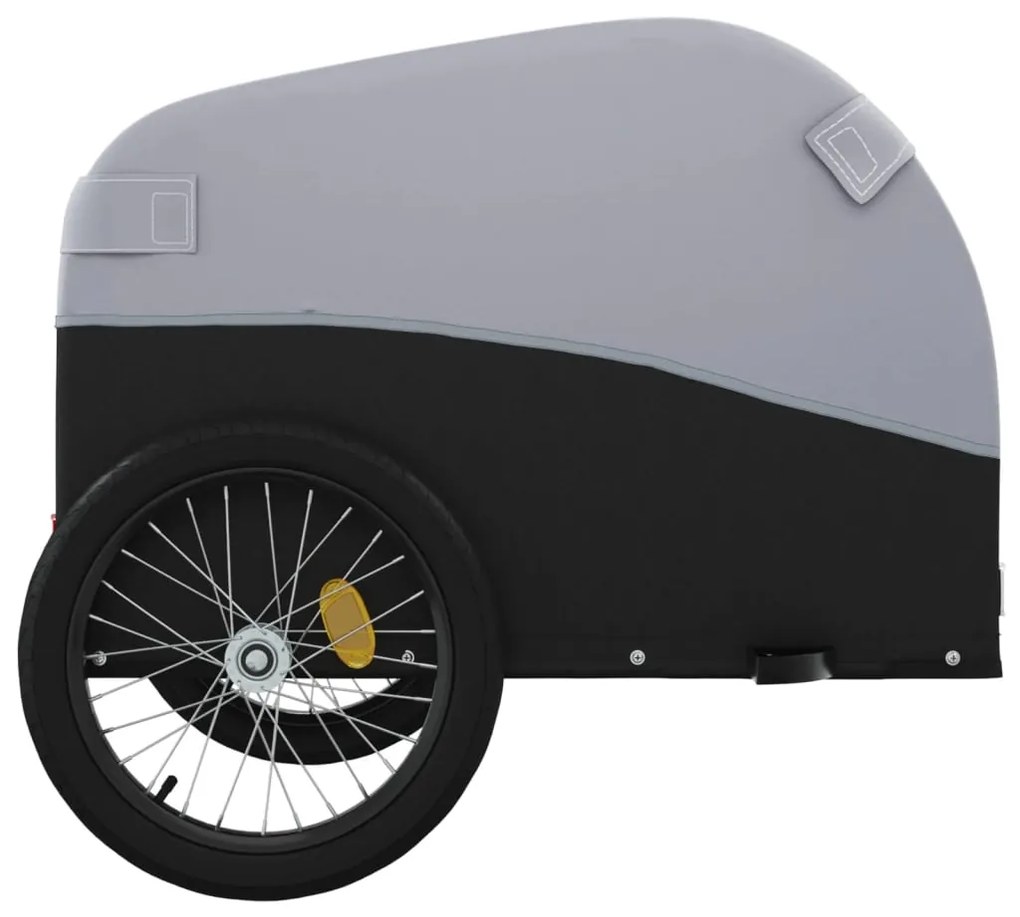 Reboque para bicicleta 45 kg ferro preto e cinza
