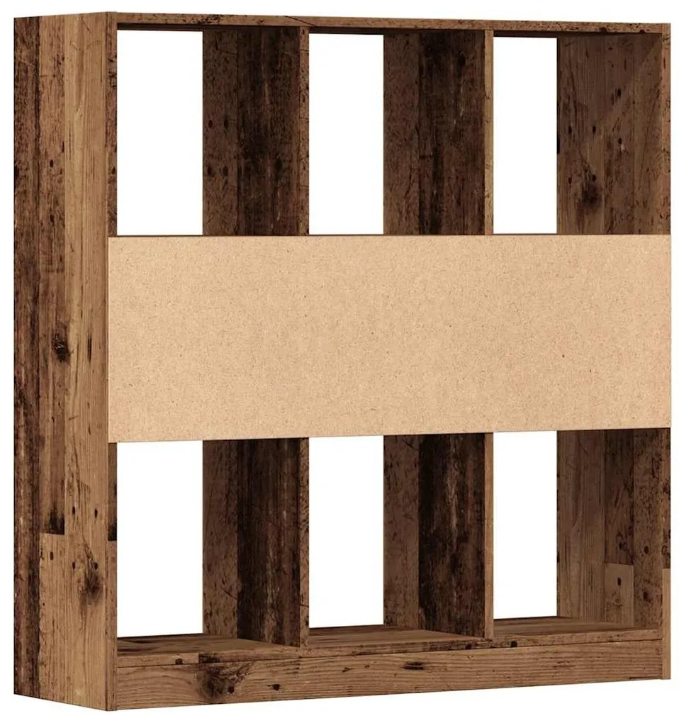 Estante 97,5x29,5x100 cm contraplacado madeira velha