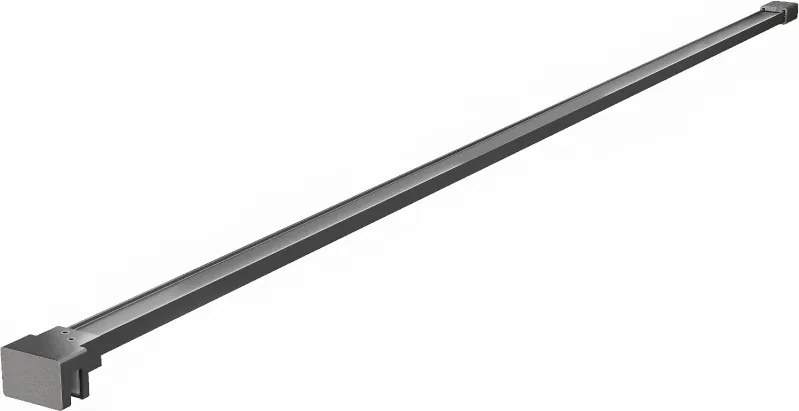 Mexen suporte simples para parede de duche 6-8 mm, cinza arma escovado - 800-01-66