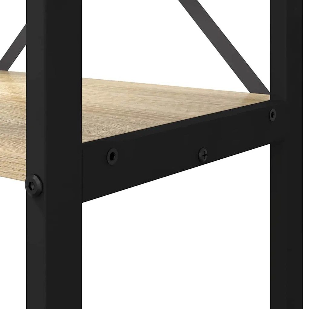 Estante Carvalho sonoma 60 x 30 x 118 cm MDF e Aço