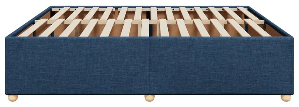 Estrutura de cama sem colchão 200x200 cm tecido azul