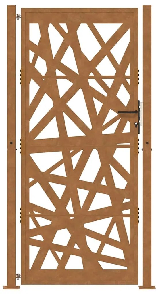 Portão de jardim 105x205 cm design de luz de aço resistente