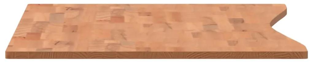 Tampo de secretária 110x(55-60)x1,5 cm madeira de faia maciça