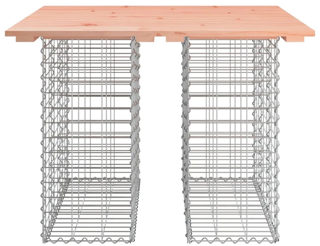 Banco jardim design gabião 100x102x72 cm madeira douglas maciça