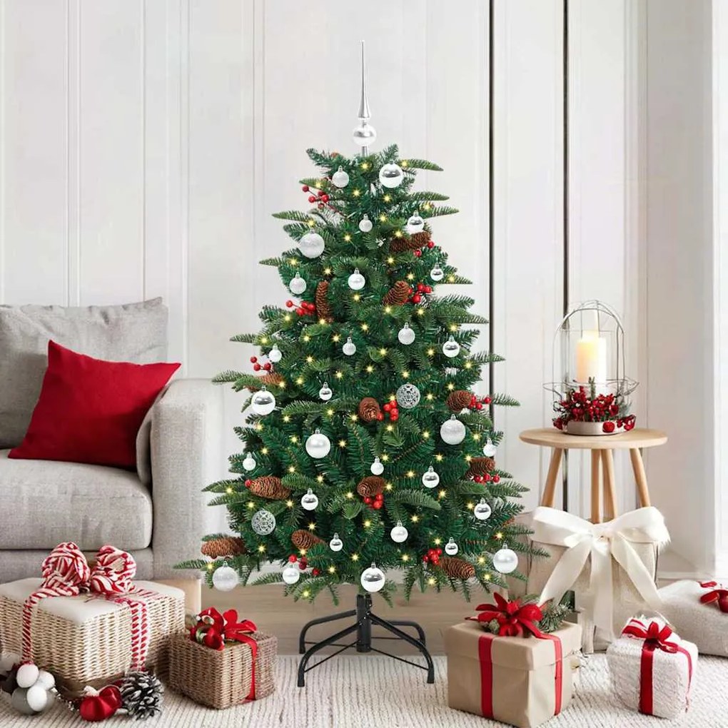 vidaXL Árvore de Natal Artificial Verde 150 cm PVC, Metal e Plástico