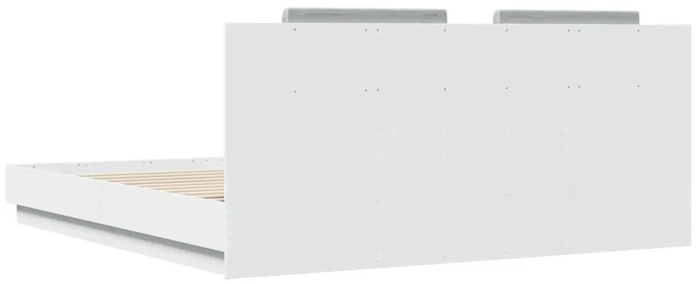 Estrutura cama c/ cabeceira 160x200 cm derivados madeira branco