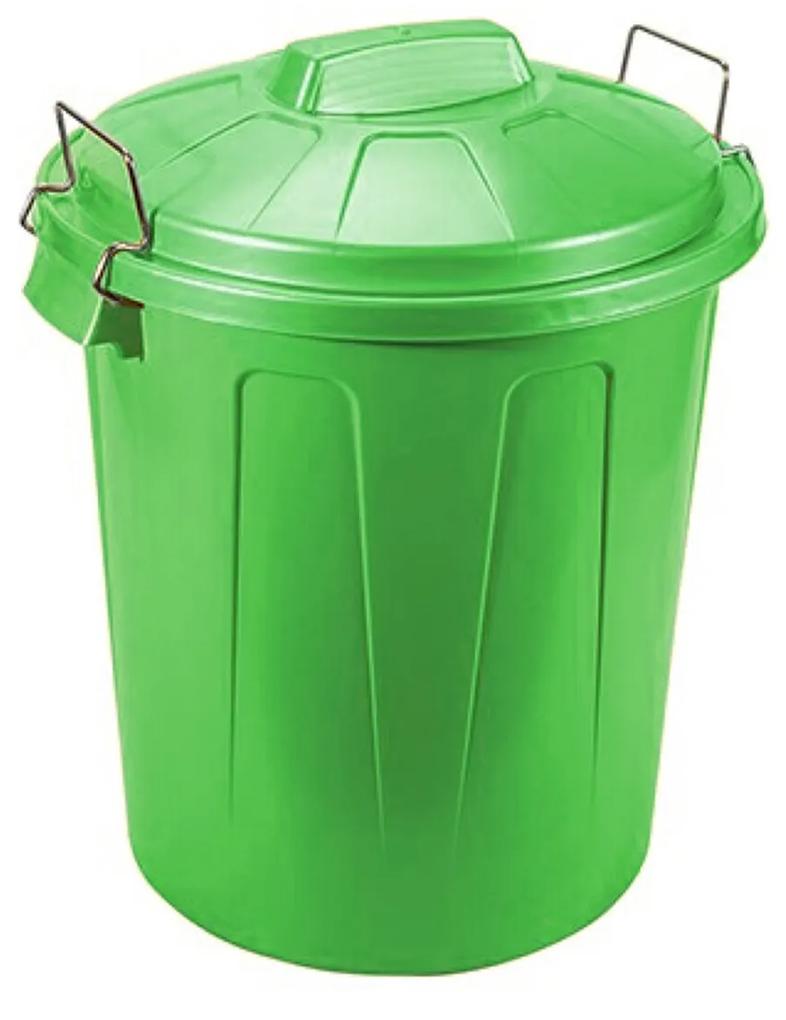 Balde Lixo com Asa Plástico 100l  75X54X50cm Verde