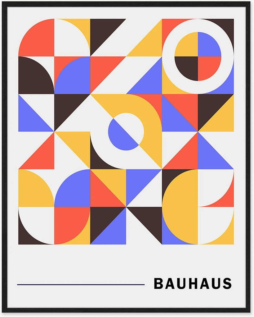 Impressão digital emoldurada Retro Moderns Bauhaus Poster