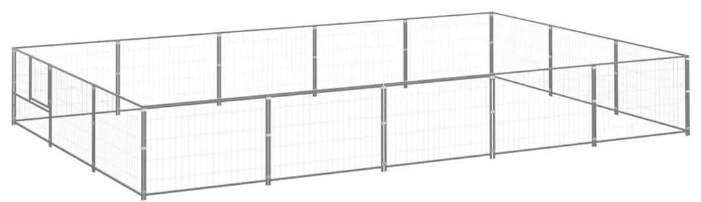 Canil para cães 15 m² aço prateado
