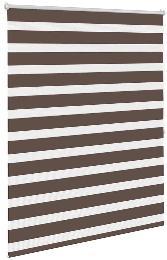 Estore de rolo 140 x 175 cm, linhas de zebra / Café